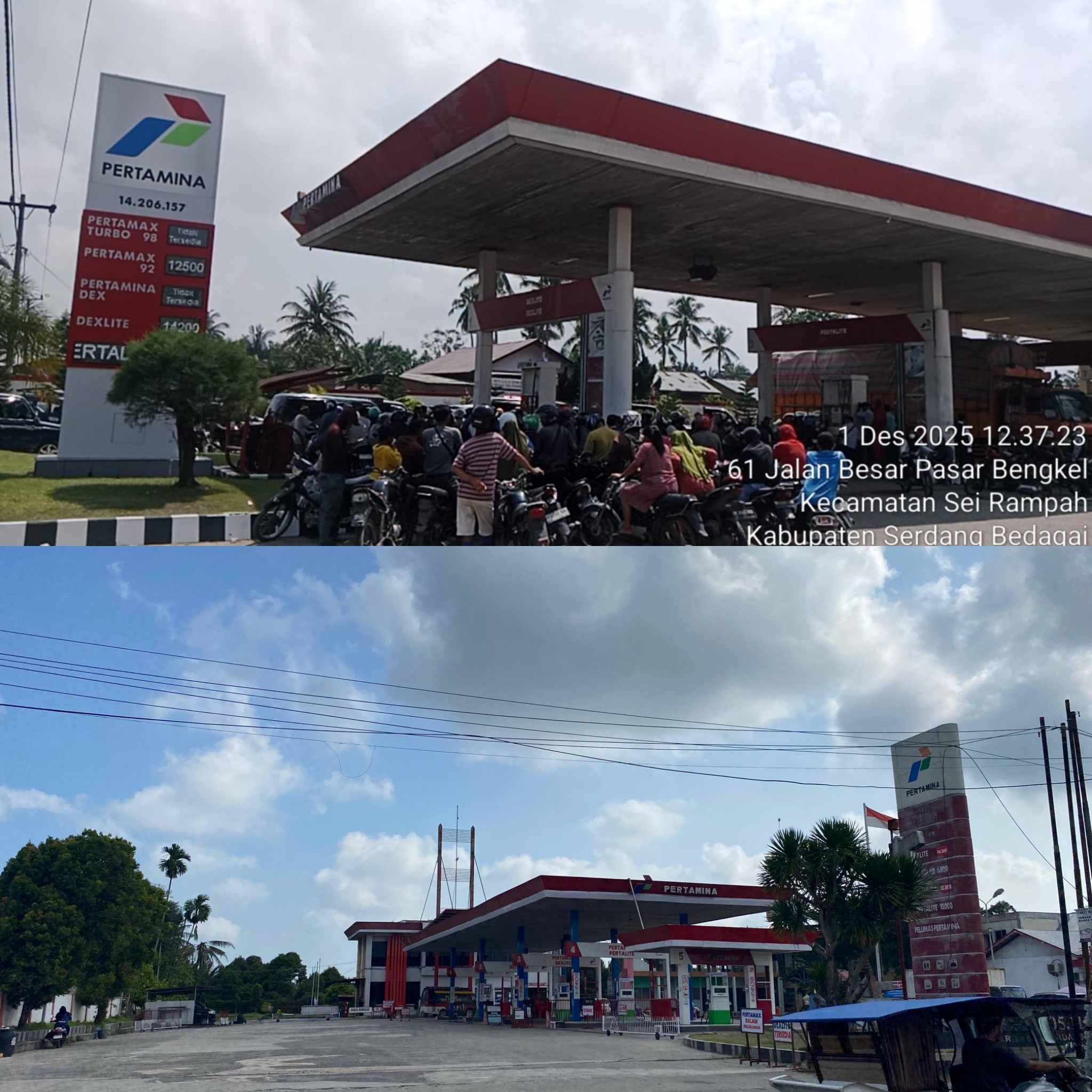 Serdang Bedagai Darurat BBM, Warga Antre Mengular Demi Pertalite dan Solar.