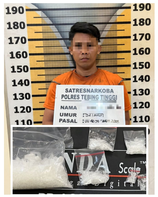 Residivis Ini Ditangkap Polres Tebing Tinggi, Terungkap Ada 95 Gram Sabu Saat Digeledah