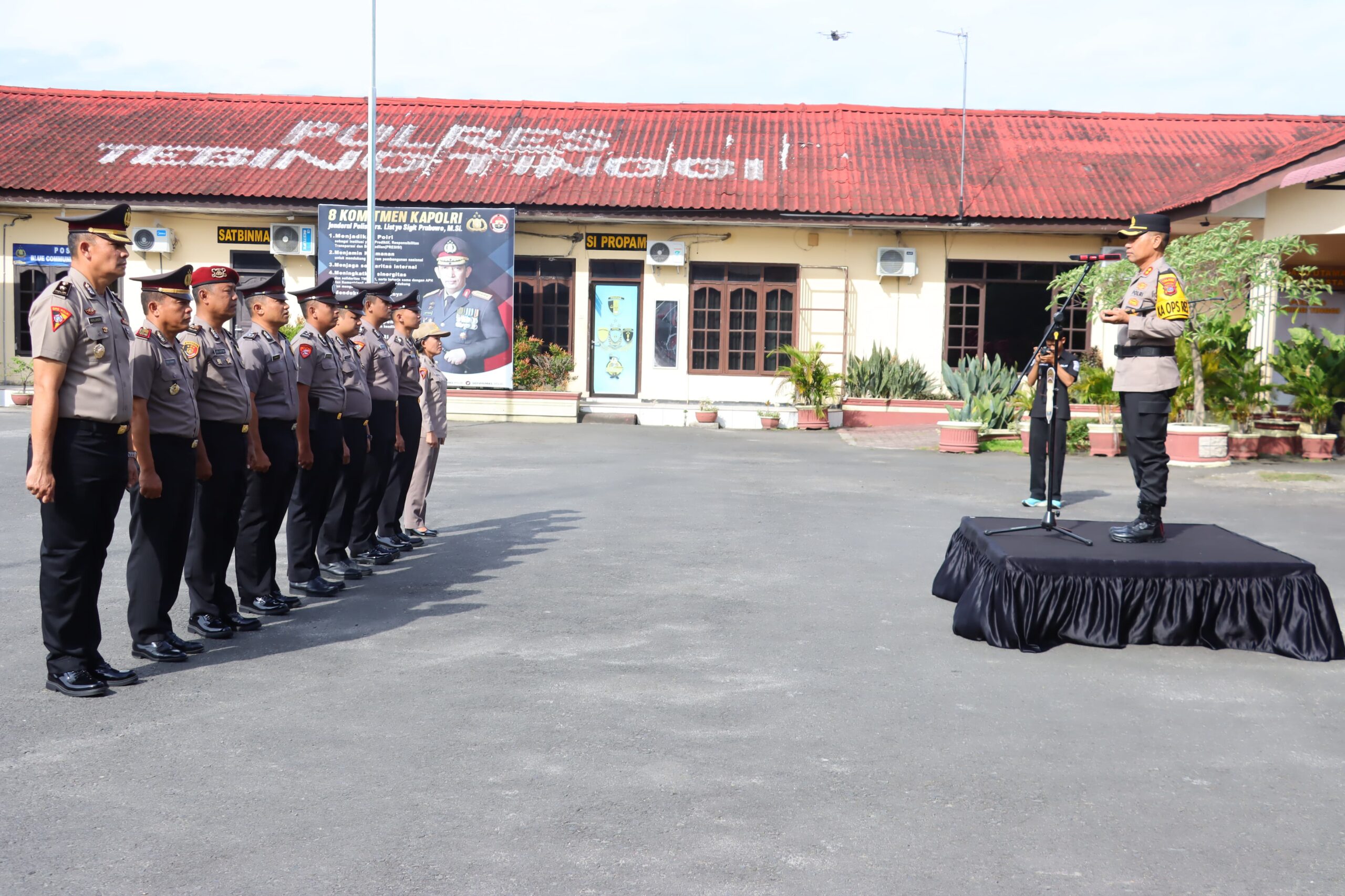 46 Personel Polri dan ASN Naik Pangkat, Kapolres Tebing Tinggi Pimpin Upacara dan Ucapkan Selamat