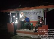 Sambang Satkamling Dilakukan Polsek Sipispis di Desa Buluh Duri