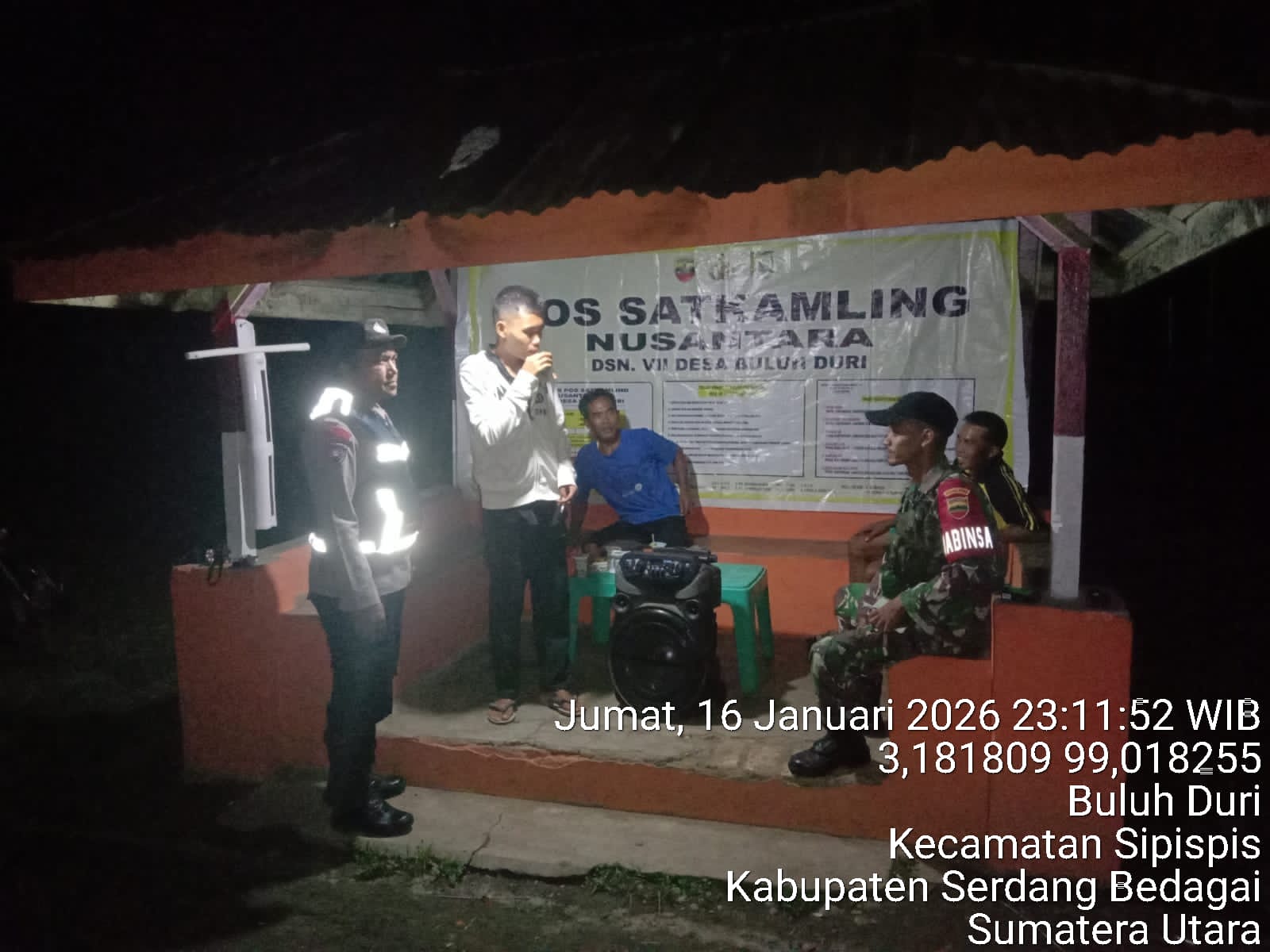 Sambang Satkamling Dilakukan Polsek Sipispis di Desa Buluh Duri