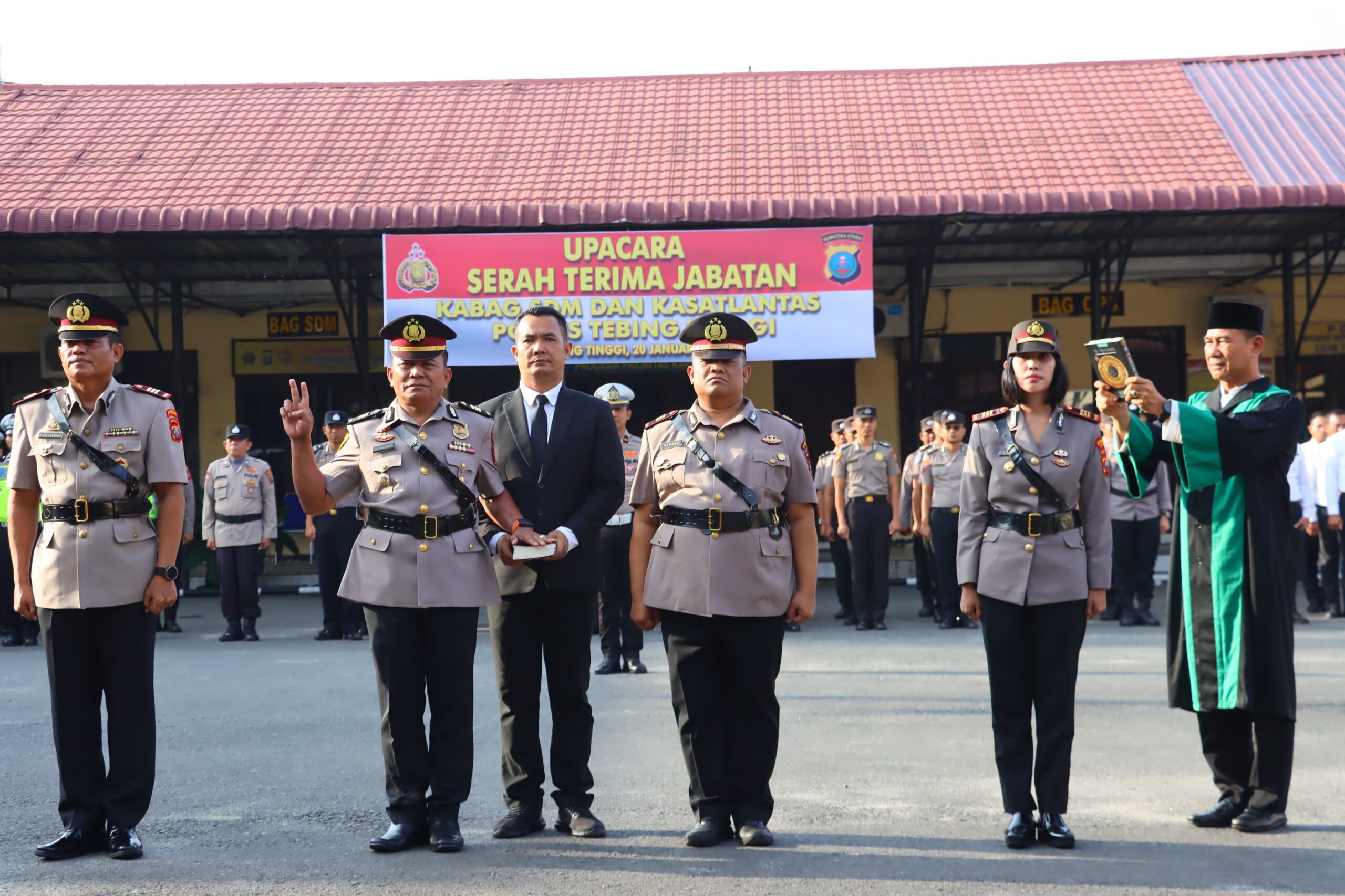 Mutasi dan Regenerasi, Kapolres Tebing Tinggi Sertijabkan Kabag SDM dan Kasat Lantas