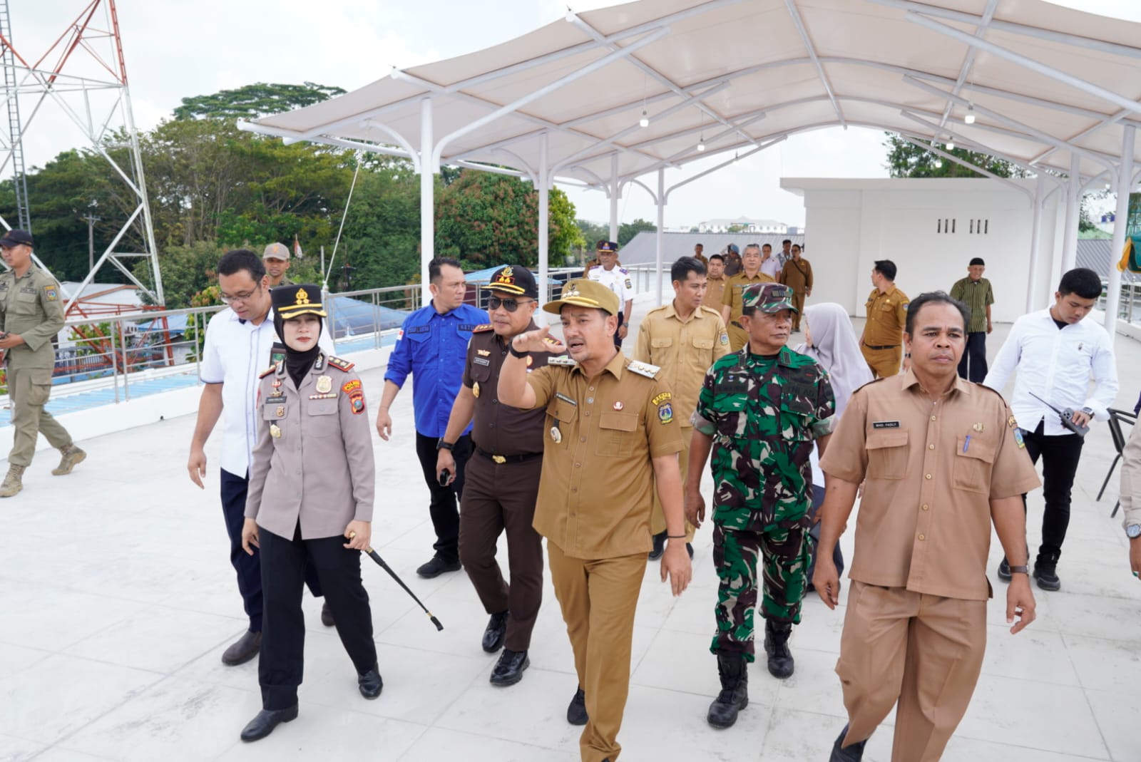 Kapolres Tebing Tinggi Hadiri Peresmian Kolam Renang dan Saksikan Penyerahan Bantuan Mobil dari BNPB