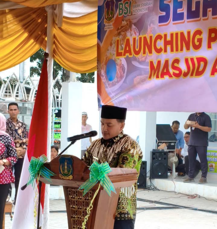Walikota Tebing Tinggi Launching Peresmian Pusat Kuliner Masjid Agung Selepas Sholat Jumat