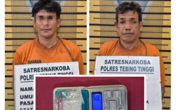Peredaran Sabu Digagalkan Polres Tebing Tinggi, Dua Pelakunya Diringkus di Jalan Kutilang