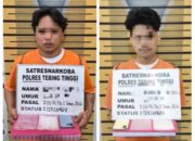 Dua Pemuda Diciduk Polres Tebing Tinggi Saat Bertransaksi Sabu, Barbut 60 Gram Diamankan