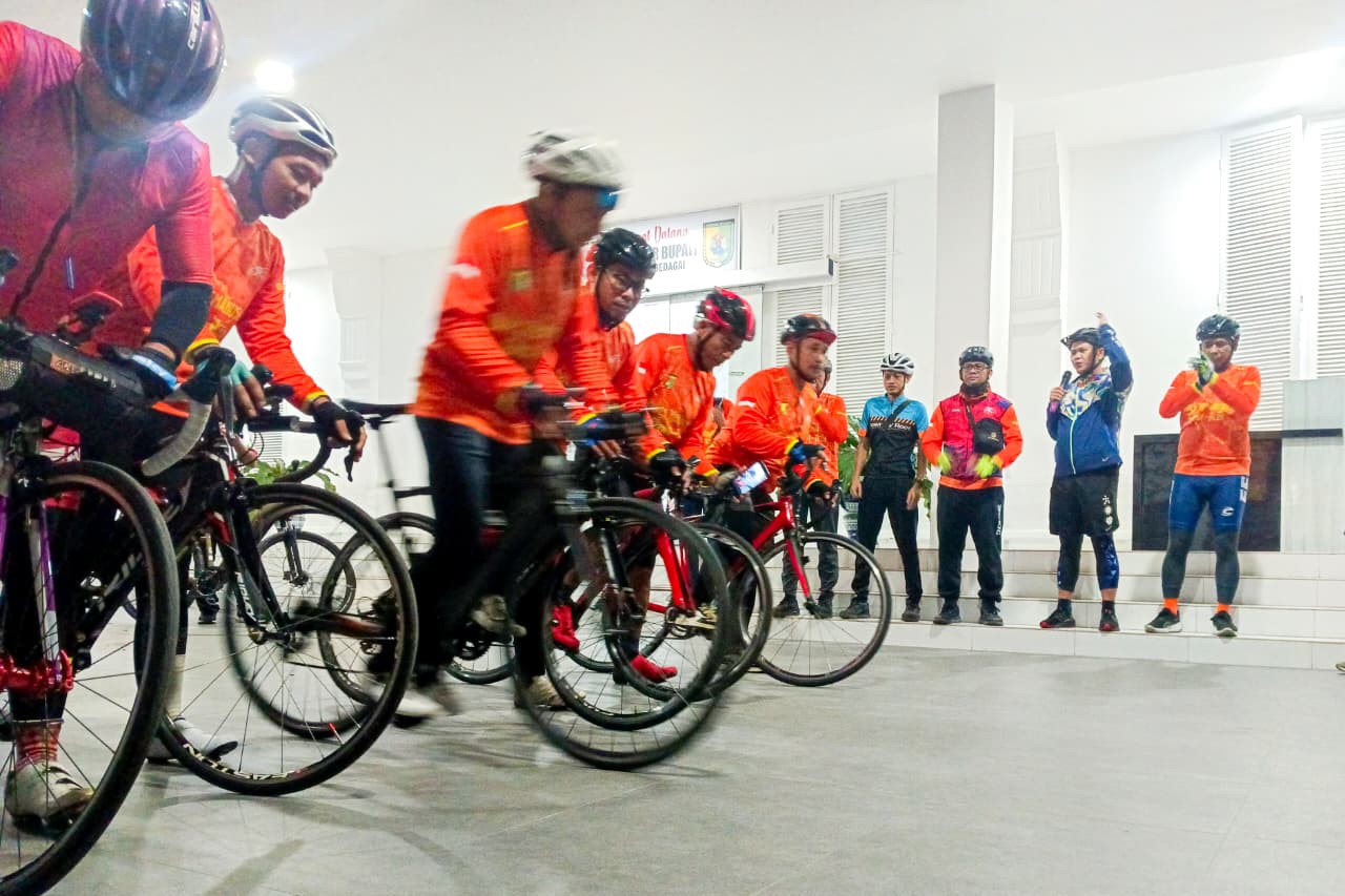 Wabup Sergai Lepas Peserta Goes Kemanusiaan Sumut-Aceh Bawa Misi Kemanusiaan