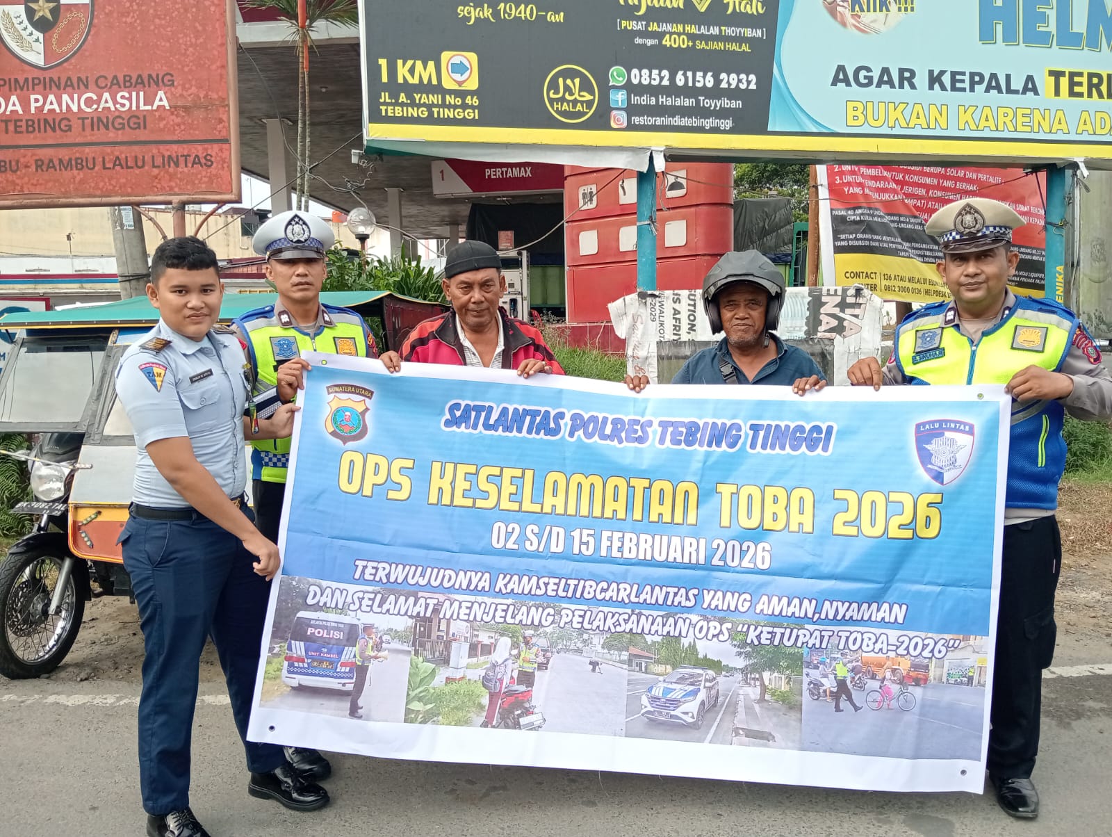 Ops Keselamatan Toba 2026, Polres Tebing Tinggi Sampaikan Binluh Pada Pengendara
