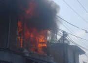 Ruko Dua Lantai di Tanjung Beringin Sergai Terbakar, Kerugian Ditaksir Puluhan Juta.