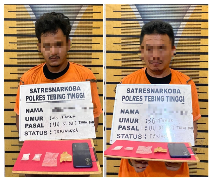 Transaksi Gagal, Dua Pria Dengan Sabu 3,17 Gram Diangkut Sat Resnarkoba Polres Tebing Tinggi