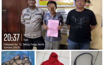 Pelaku Pelemparan Batu Ditangkap Polres Tebing Tinggi, Korban Ibu Muda Alami Luka Pada Mata Kanannya